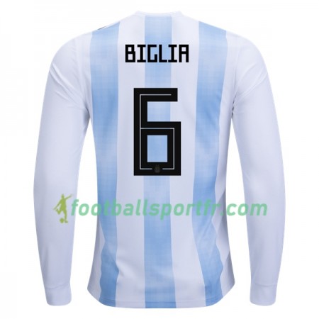 Tenue Argentine Biglia 6 Domicile Coupe du monde 2018 Maillot de Foot ML Tenue Argentine Biglia 6 Domicile Coupe du monde 2018 Maillot de Foot ML